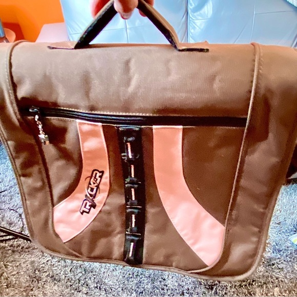 Tracker Brown and Pink Messenger School Work Bag Never Used - Picture 10 of 16